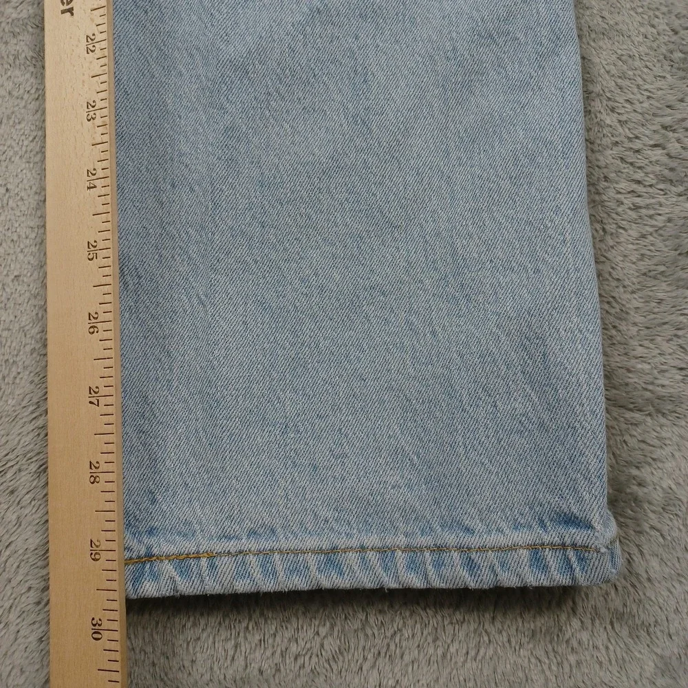Levis 505 Jeans Mens 34x30 Blue Denim Distressed Pockets Cotton Casual A4